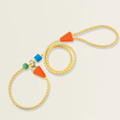 Sunlit Yellow Braided Rope Dog Leash – Shock Absorbing